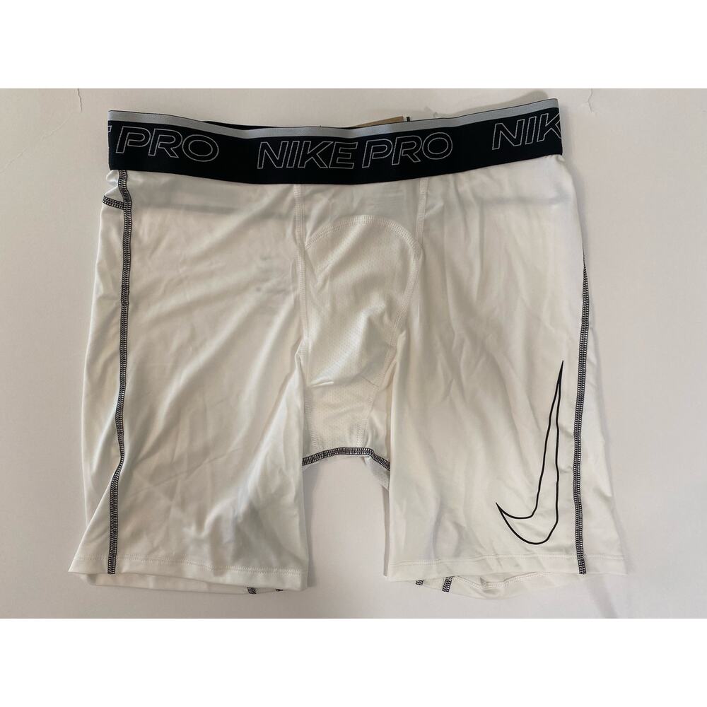 New XL Nike Pro compression short Dri-Fit men white extra-large shorts